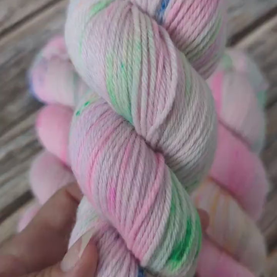 OOAK Wizard Candy Shop Hand Dyed Yarn Colorway Worsted Weight